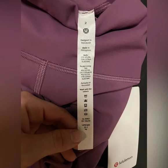 LuluLemon Wunder Train HR Tight 25” - Lilac - Picture 5 of 5
